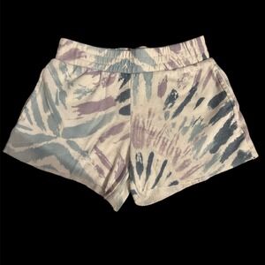 Art Class Girls Tie Dye Sweat Shorts Purple Blue White Fleece Size L 10/12